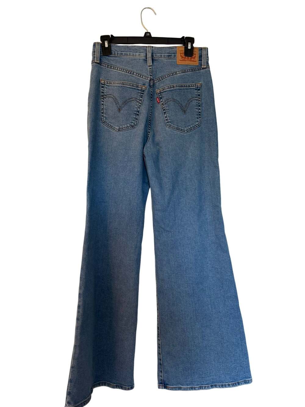 Levi's Ribcage Bell High-Rise Flare Leg Distressed Jeans - Picture 3 of 6
